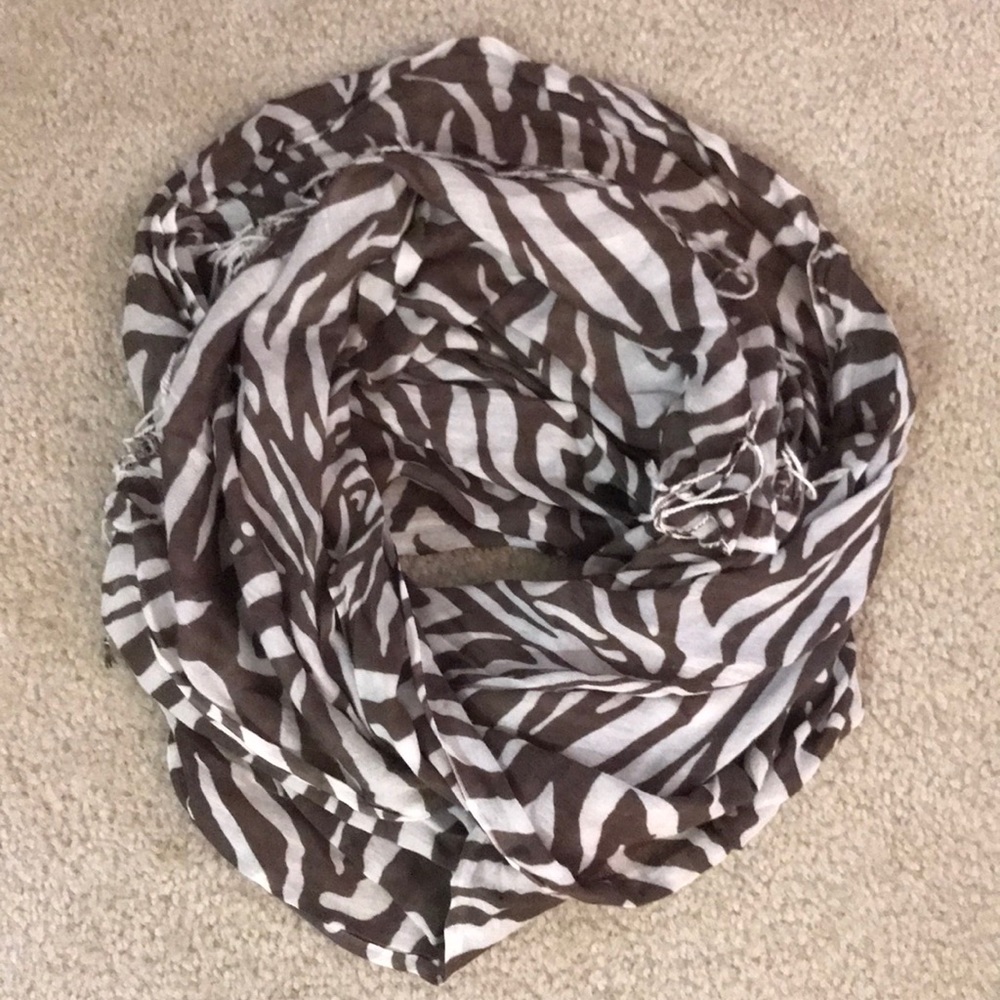 Zebra print scarf